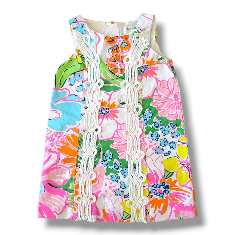 Lilly Pulitzer for Target Girls 2T Nosey Posey Shift Dress Floral Cotton